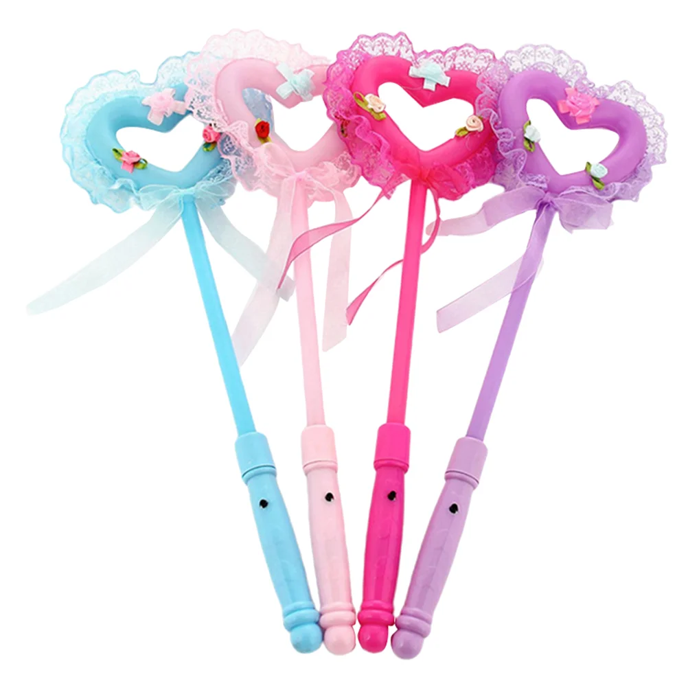 

Wandfairylight Ledperformanceflashing Heart Clothing Girls Play Pretend Glowing Decor Wands Costume Child Party Stick Wedding