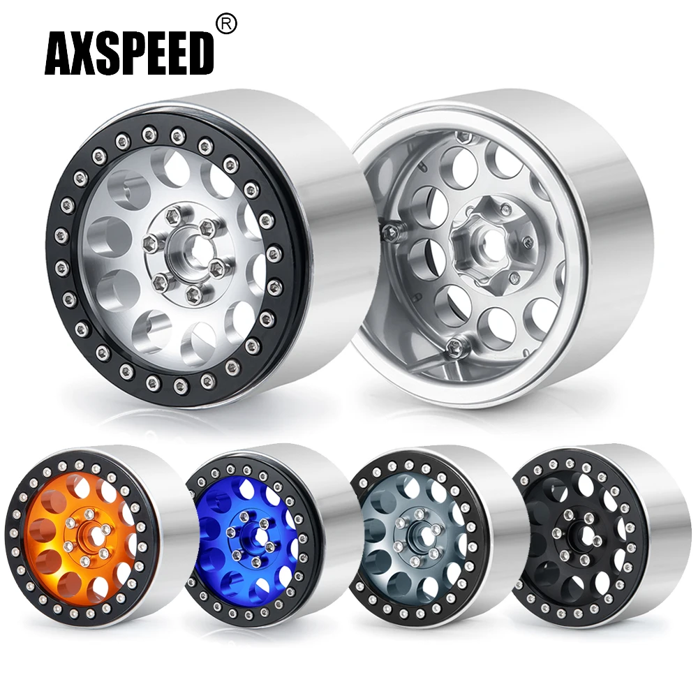 

AXSPEED 2.2inch 35mm Widen Aluminum Beadlock Wheel Rims Hubs for Axial Wraith 90048 RR10 TRX-4 1/10 RC Crawler Car Parts