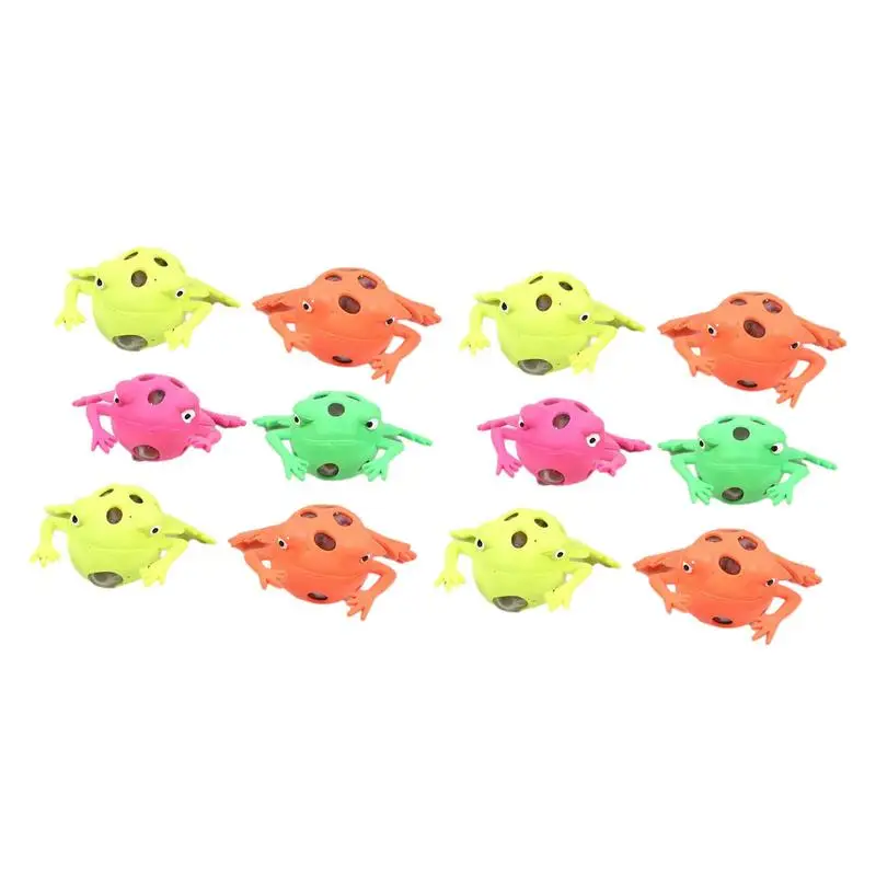 

Frog Model Stress Balls LED Balls Sensory Squeeze Ball Toys Animal Shape Grape Balloon Tricky Vent Decompression Toys