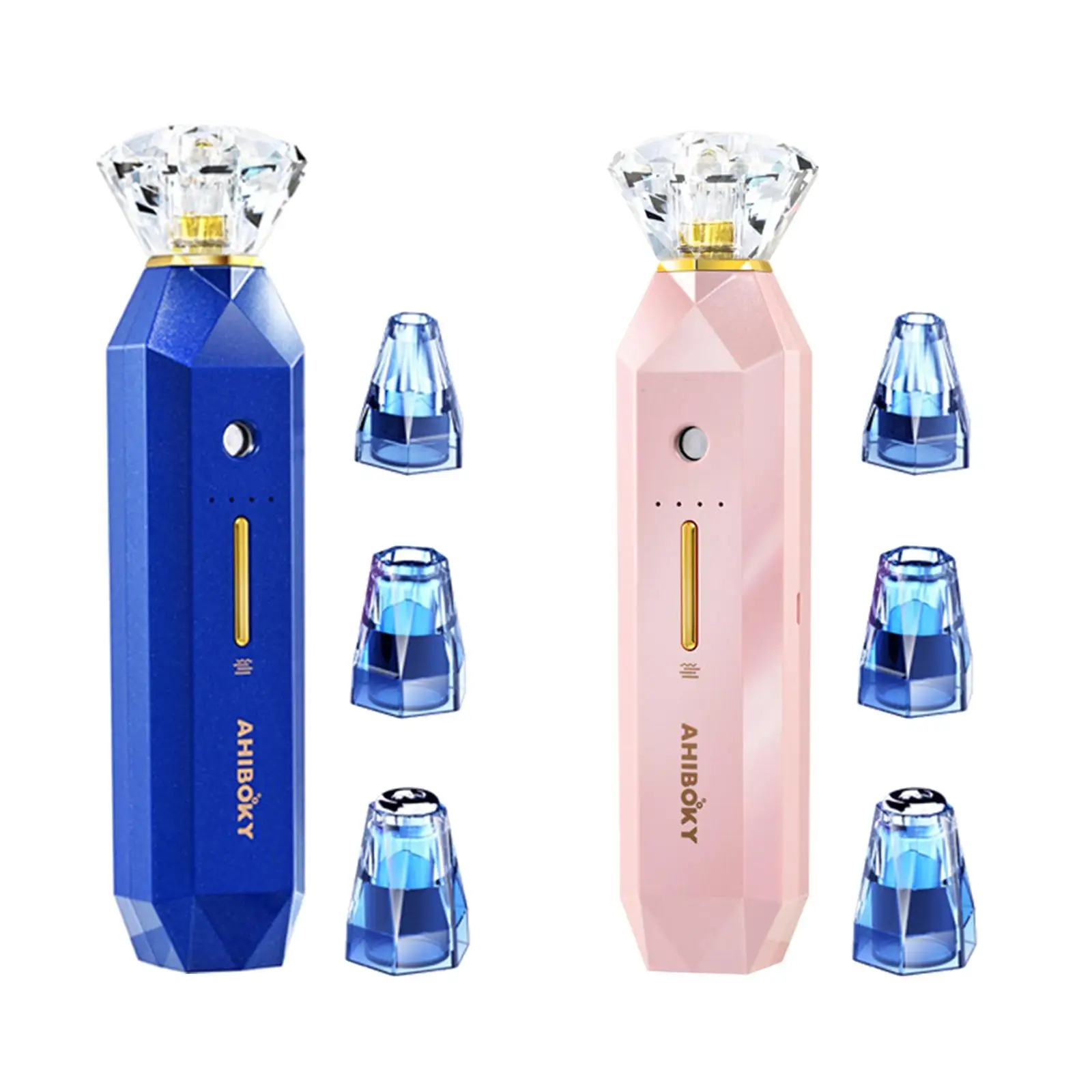 

Blackhead Remover Pore Vacuum Face Cleaning Tool Water Spray 3 Suction Heads Sucker Extractor for Blemish Pimple Whitehead Acne