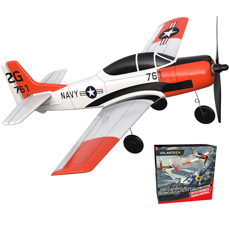 

Volantex 761-9 Aircraft 2.4G 6-Axis Foam T28 RC Fighter Glider EPP 4CH Warbird with Xpilot Stabilizer / One-key Aerobatic RTF