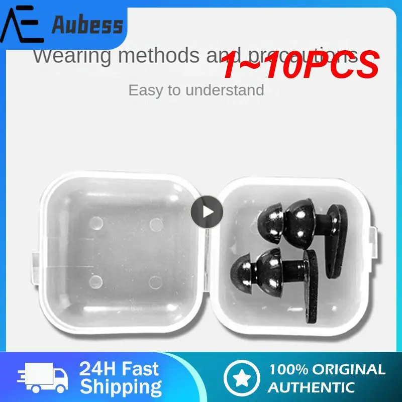 

1~10PCS Soft Anti-Noise Ear Plug Waterproof Swimming Silicone Swim Earplugs Noise Reduction Sleep Adult Children Swimmers Diving