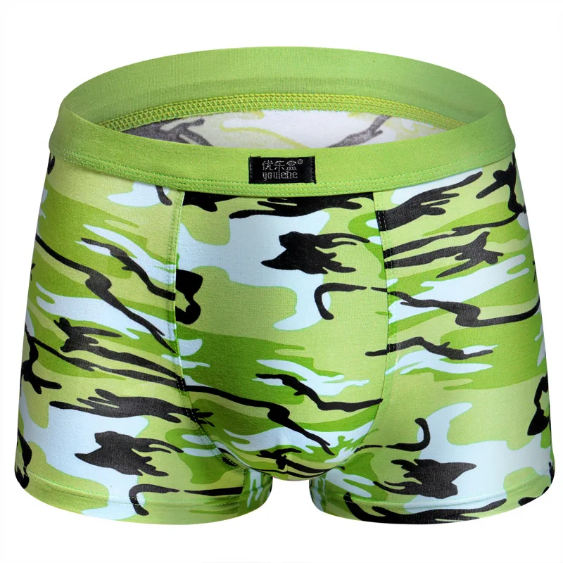 

Боксеры мужские камуфляжные из модала, мягкое нижнее белье, пикантные дышащие высокоэластичные Модные индивидуальные, с U-образным мешочко...