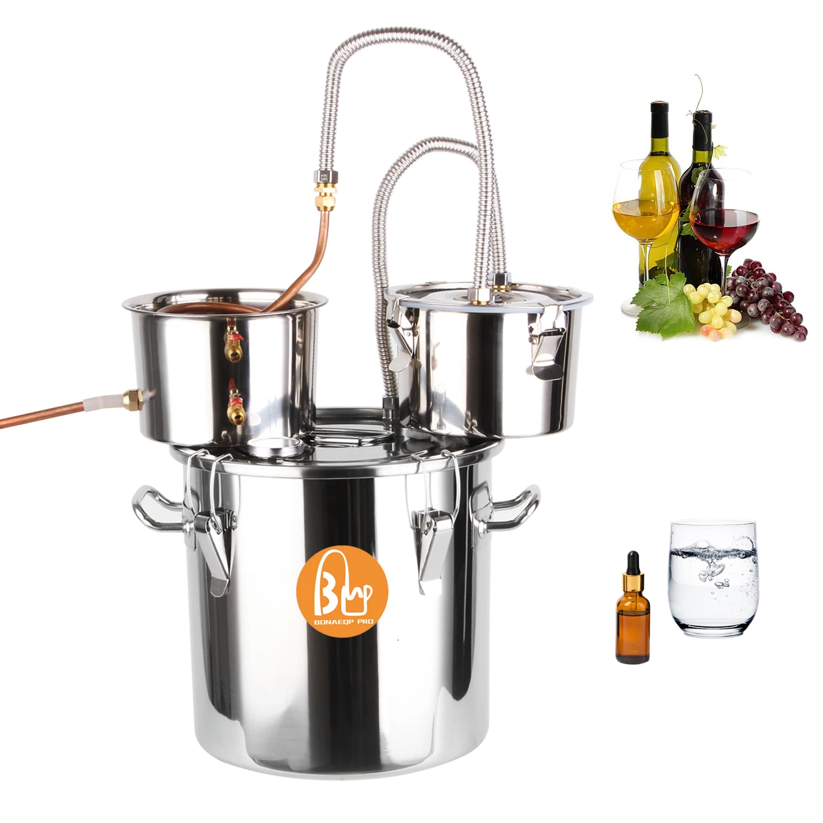 

12l Diy Home Alcohol Distiller Brandy Distillation Machine