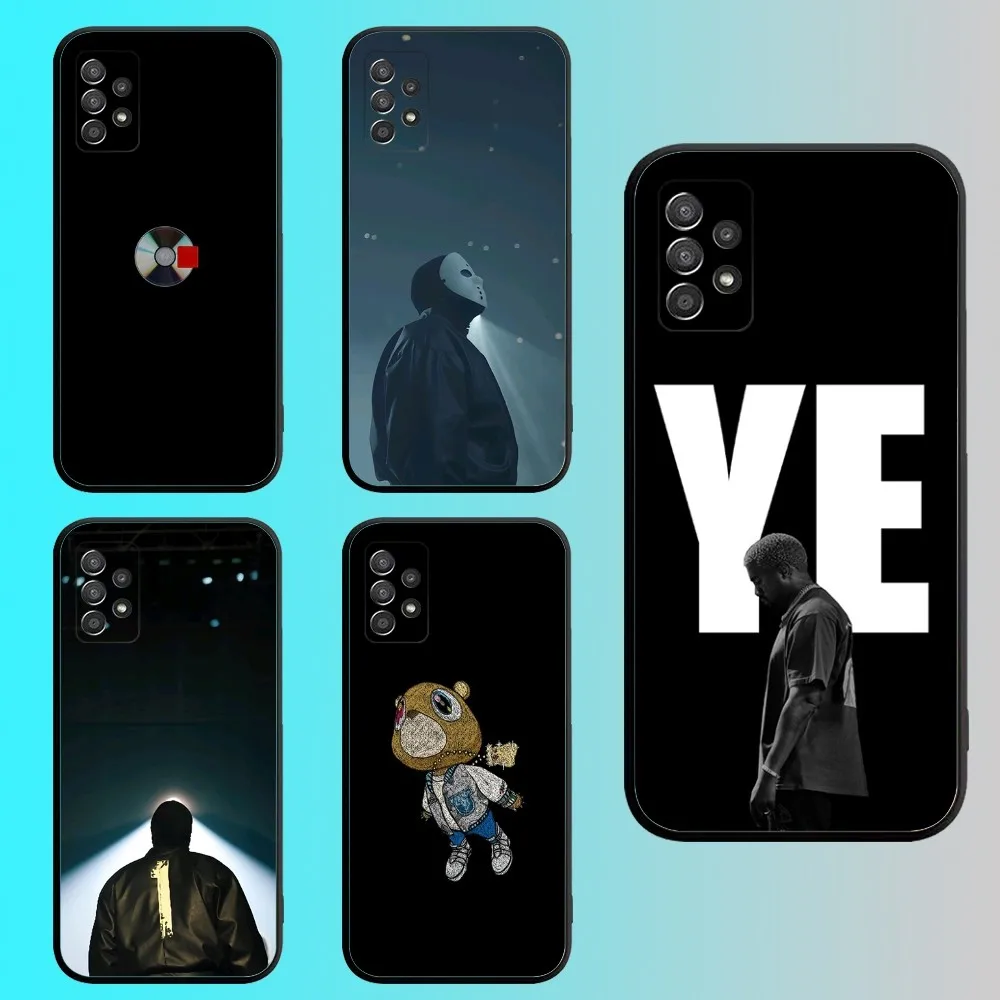 Чехол для телефона K-Kanye W-west music ye Samsung S 25 24 21 22 23 30 20 Ultra Plus Fe Lite Note 10 9 5G черный мягкий
