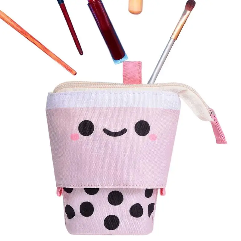 

Cute Canvas Pen Pencil Telescopic Holder Stationery Case Colorful Organizer Great For Cosmetics Pouch Makeup Bag