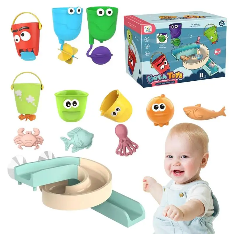 

Детские Игрушки для ванны, игрушечная горка для ванны, Детские Игрушки для ванны, горки для душа, водные игрушки, подарки для мальчиков и девочек, Игрушки для ванны для детей возрастом