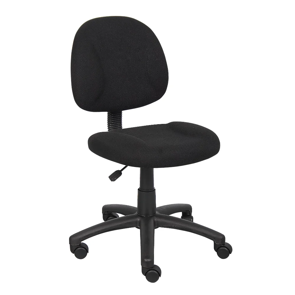 

(Set of 7) Boss Black Upholstered Deluxe Posture Task Chair, Black