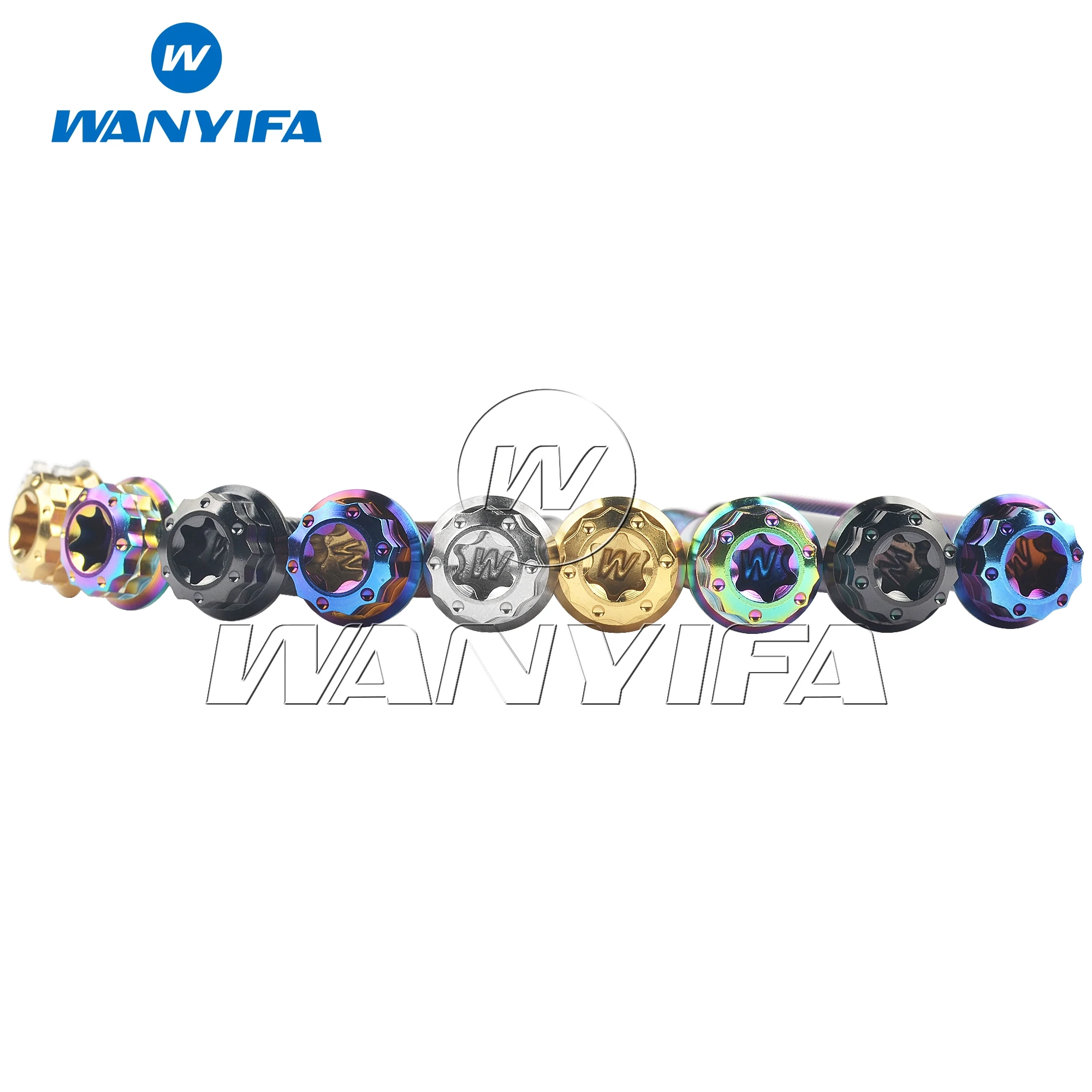 Титановый Wanyifa Ti Болт M10x25 ~ 70 мм Pitch1.25/1 5 фланец 12 точек T50 звездообразная головка