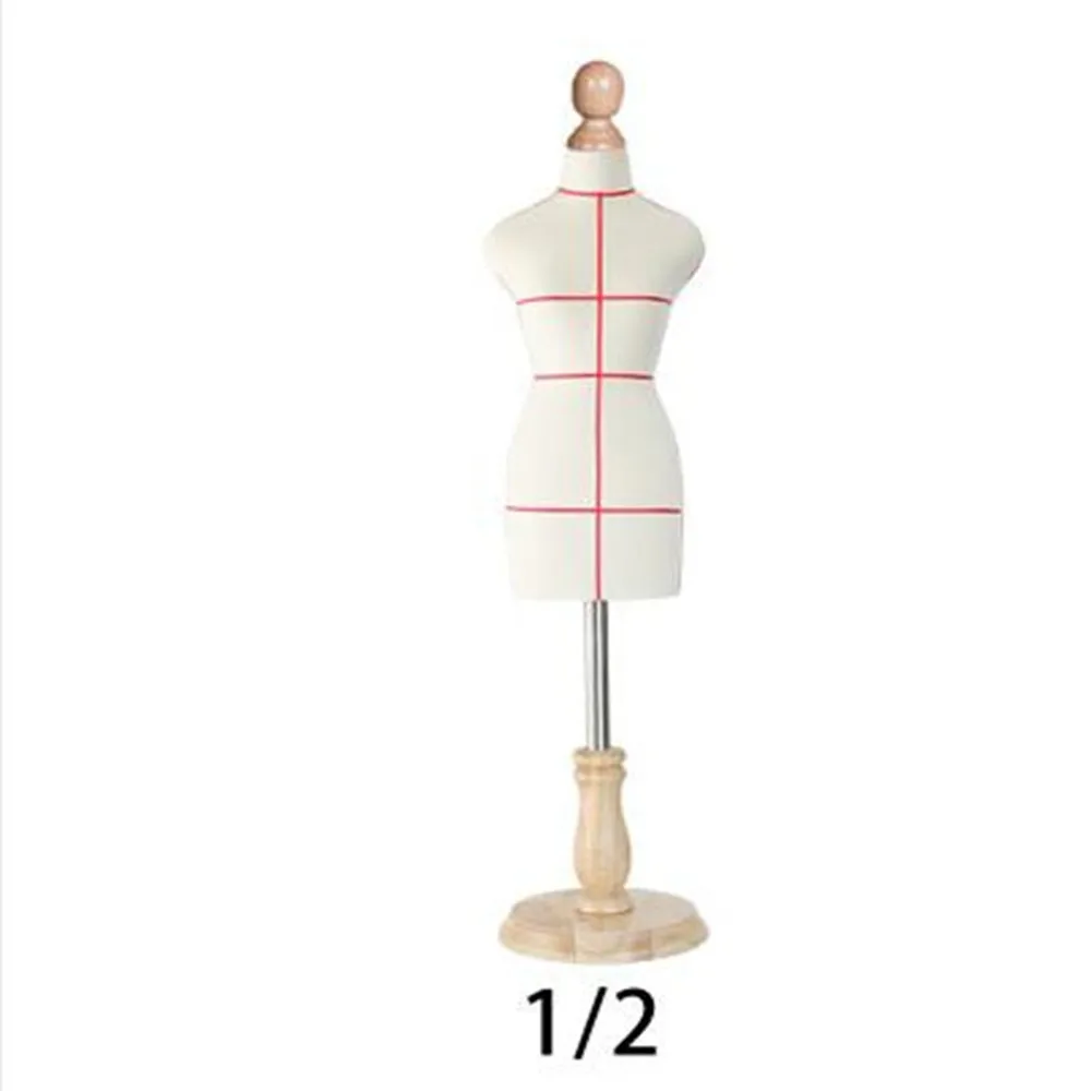 

1/2 Female Body Mannequin Sewing For Clothes Busto Dress Form Stand1:2 Scale Jersey Bust Mini Size Can Pin 1pc M00020