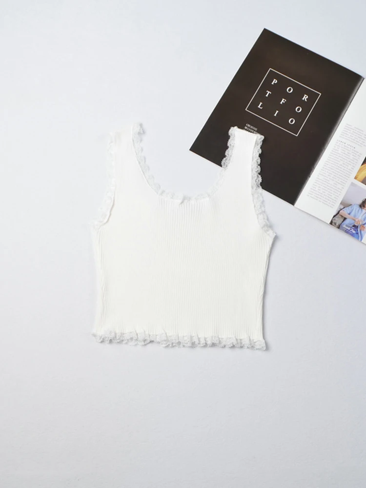 Лето 2024 женские топы на бретелях сексуальный укороченный топ шнуровке майка для