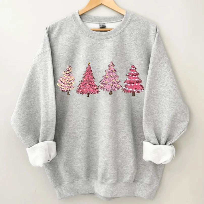 

Pink Christmas Tree Sweatshirt