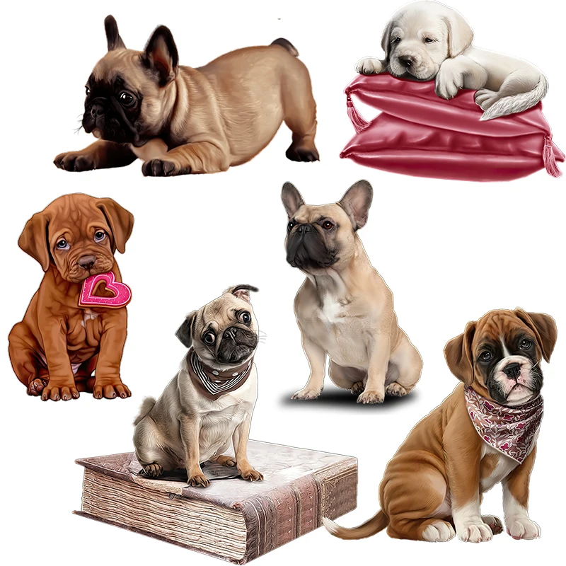 

QD118 Exquisite Hand Painting English Bulldog Wall Sticker For Home Decoration Kid's Bedroom Decal