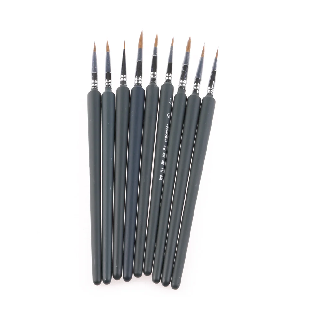 

2021 New 9Pcs Brush Pen For Sketched Outline Lines Gouache Watercolor Paint Oil Painting