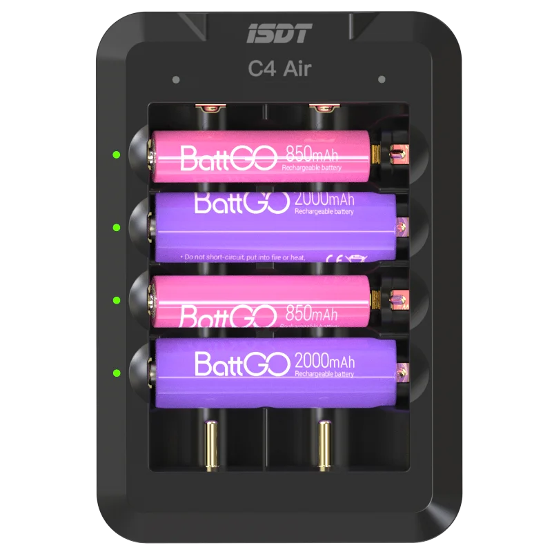 Интеллектуальное зарядное устройство ISDT C4 Air 4A 6 слотов USB Type-C с подключением к