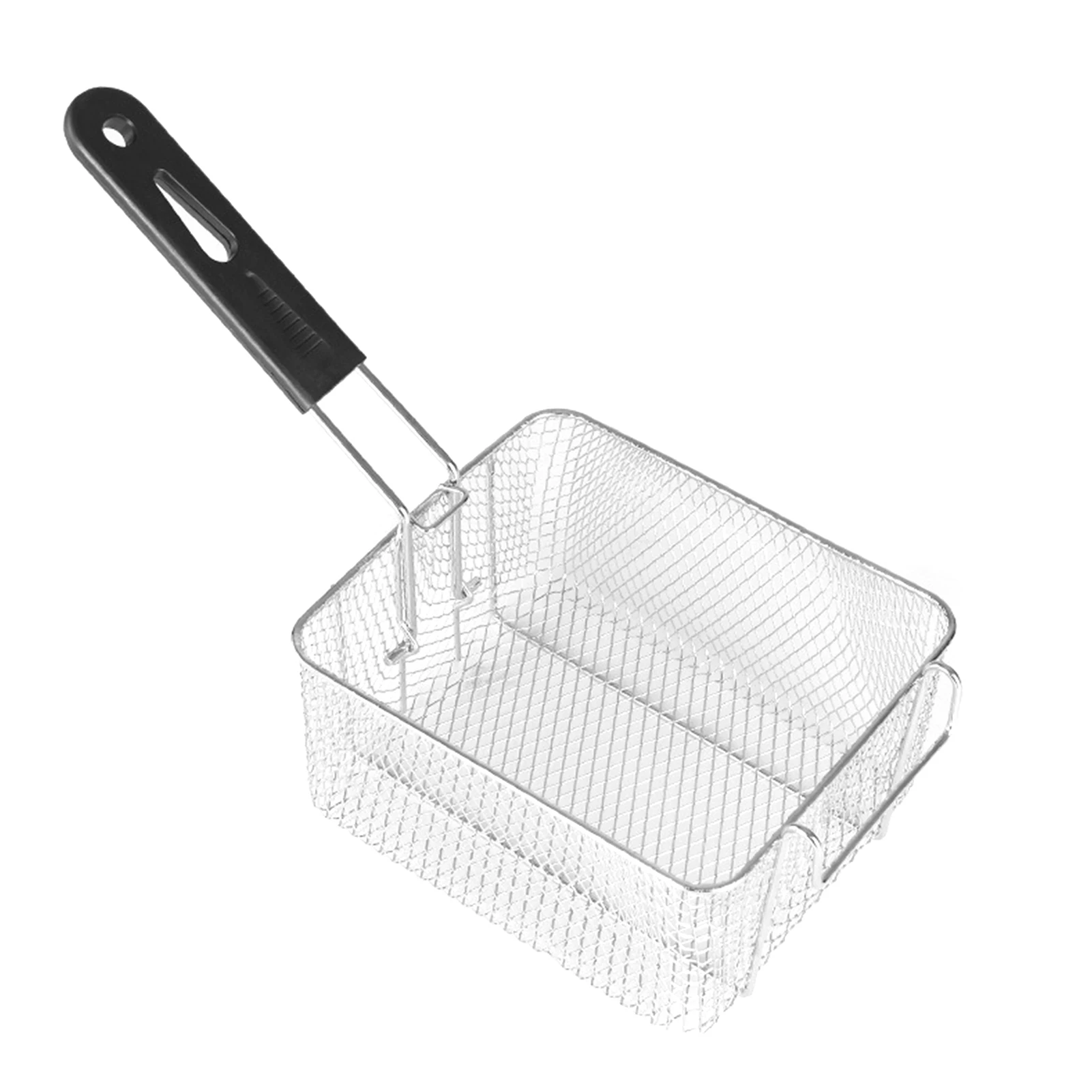 

Safe For Practical Fryer Deep Steel Lightweight Shrimps Kitchen Portable Basket Detachable Clean Stainless Handle Chips Easy