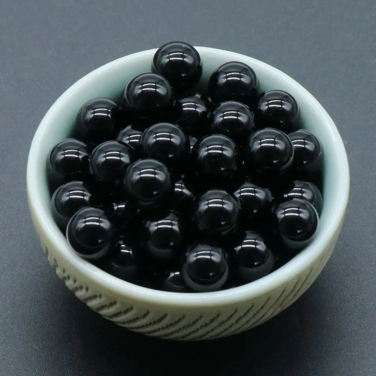

16PCS 8MM Black Onyx Stress Relief Spheres & Balls Polished Meditation Balancing Home Decoration Crystal Beads