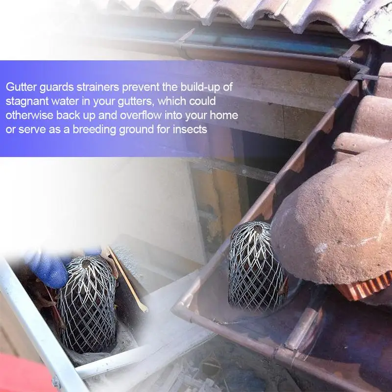 

4 шт., Алюминиевые защитные фильтры для водосточных желобов