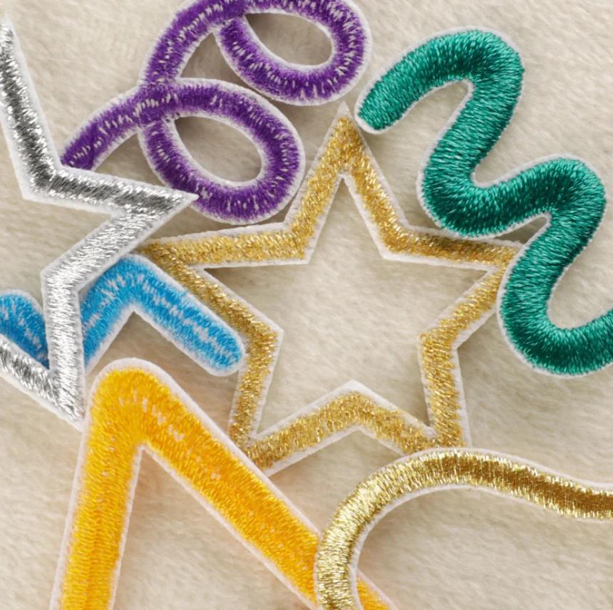 10 шт. золотая звезда сердце железо пришивные вышитые нашивки одежда шляпа сумка