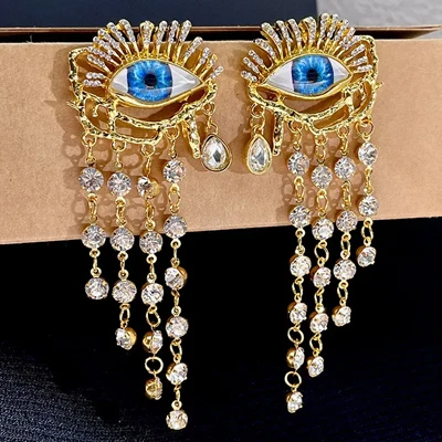 Фото Классические женские модные серьги для девочек Sart Dazzle, клипсы для ушей, элегантные женские винтажные изысканные ювелирные аксессуары с кристаллами и цветами №5