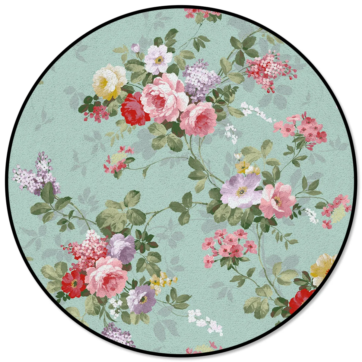 

Коврики и ковровые покрытия с рисунком цветов и листьев для дома, гостиной, Круглый нескользящий ковер для детской комнаты