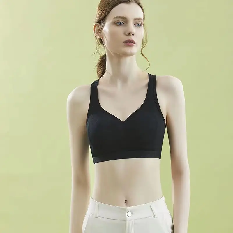

Yasuk Fashion Women's Shaper Soft Solid Vest Underwear No Steel Ring Cotton Anti Slip Tank Tops Sexy Sport Bra Camisole