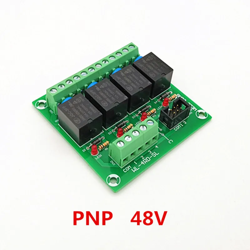 

4-канальный PNP тип 48 В 15а реле питания, интерфейсный модуль, реле HF, JQC-3FF-48V-1ZS.