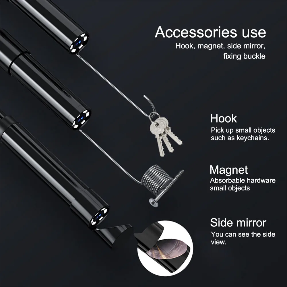 Ip67 Водонепроницаемая Цифровая Эндоскопическая Камера Для Осмотра Автомобиля 2 4