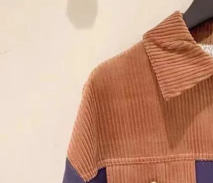 

Women Turn Down Collar Patchwork Coat 2021 Fall Winter Long Sleeve Single Breasted Jacket Outwear Top
