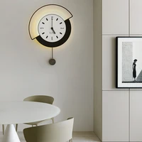 luminous stylish wall clock living room pendulum bedroom modern wall watch nordic design science horloge home decorating