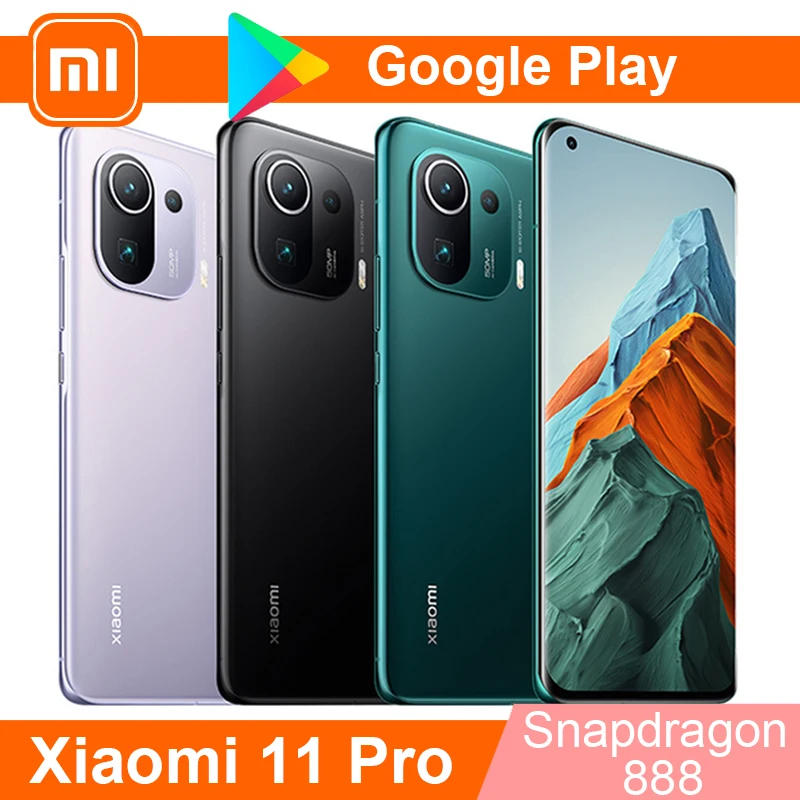 

Xiaomi 11 Pro Cellphone Snapdragon 888 Smartphone Octa-core Android 5G Phone 67W QC Fast Charge 50MP Camera