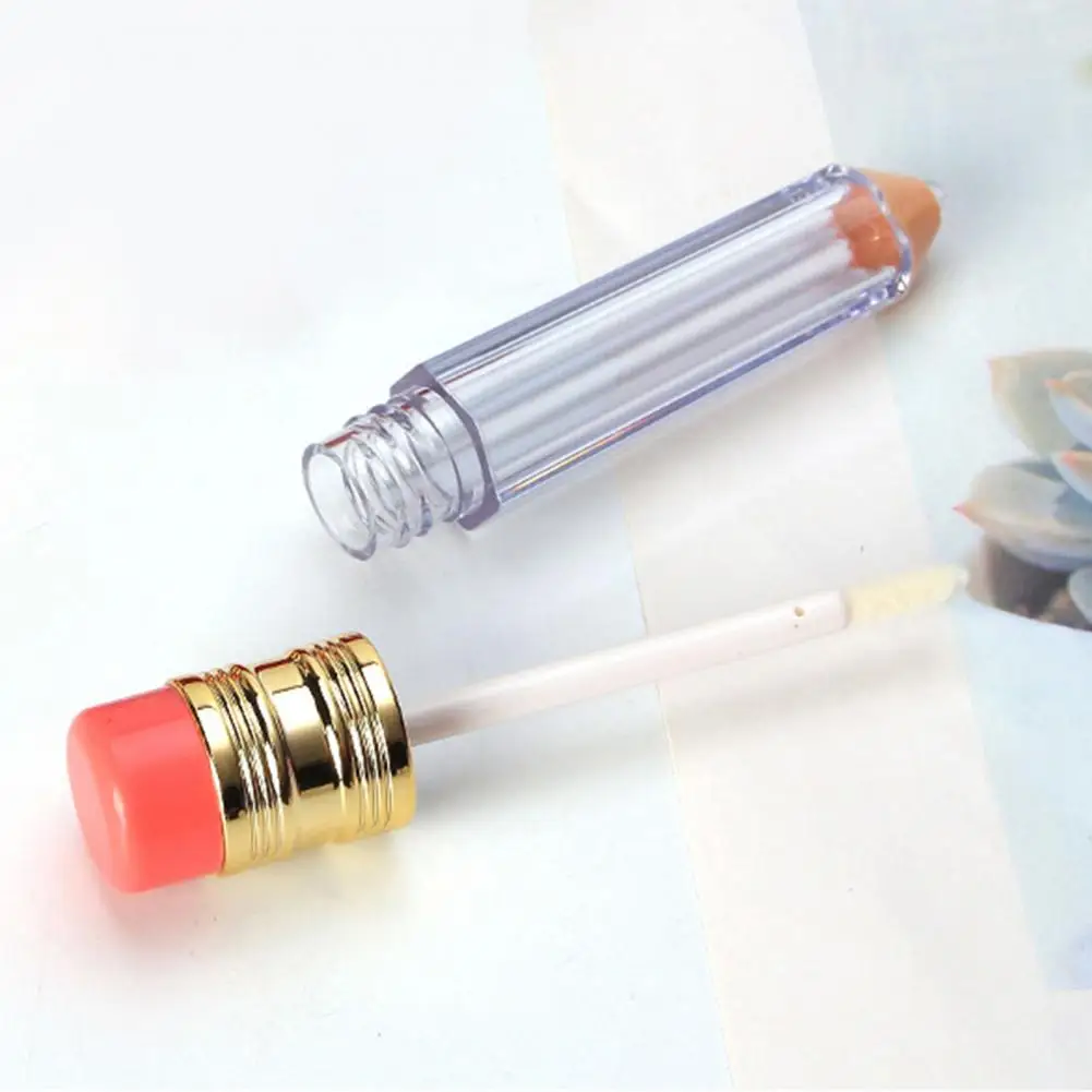 

Easy-carrying Useful DIY Empty Lip Glaze Dispensing Bottle Lightweight Lip Gloss Tube with Lip Brush Home Supply