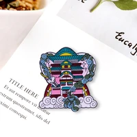 the white dragon colorful pin studio ghibli fest kawaii badge