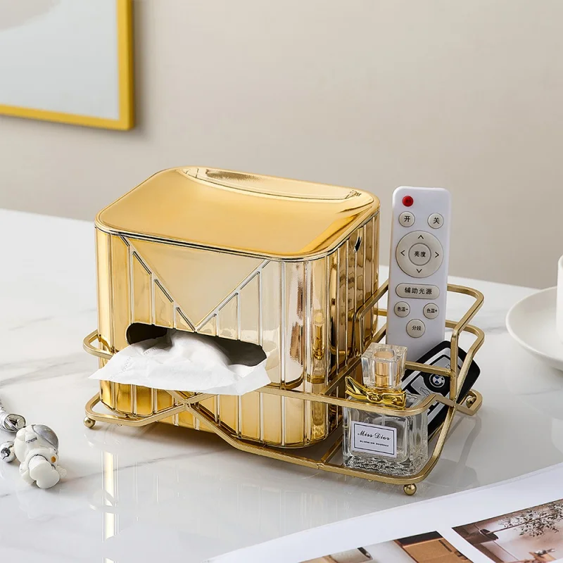 

Light luxury home tissue box kitchen table napkin holder bathroom toilet paper holder living room tissue box storage tissue case