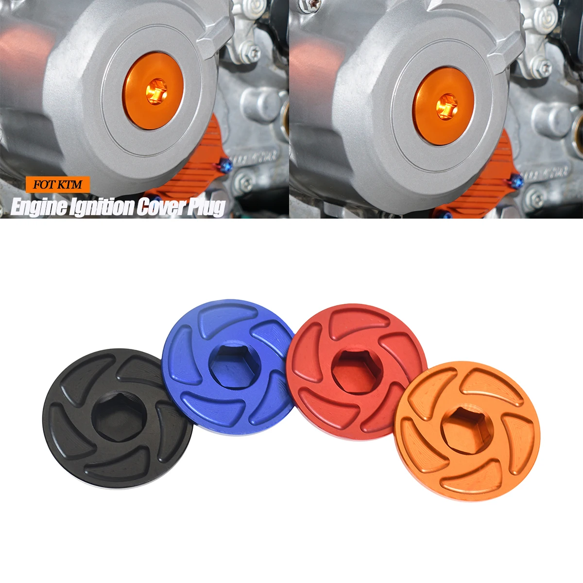 Фото Крышка зажигания двигателя с ЧПУ для мотокросса для KTM 250 350 450 EXCF SXF XCF 390 690 790 990 1190 1290 Duke SMC Enduro Adventure R №1