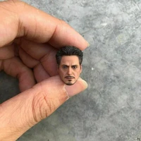 112 scale head carving robert downey jr male soldier model pvc suitable for 6inch action figure body doll toy