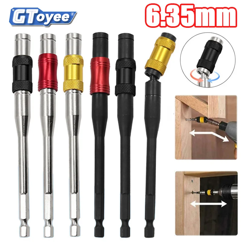 

Screwdriver Bits 1/4" Hex Magnetic Drill Hand Tools Drill Bit Extension Rod Quick Change Holder Drive Guide Bits For Screwdriver