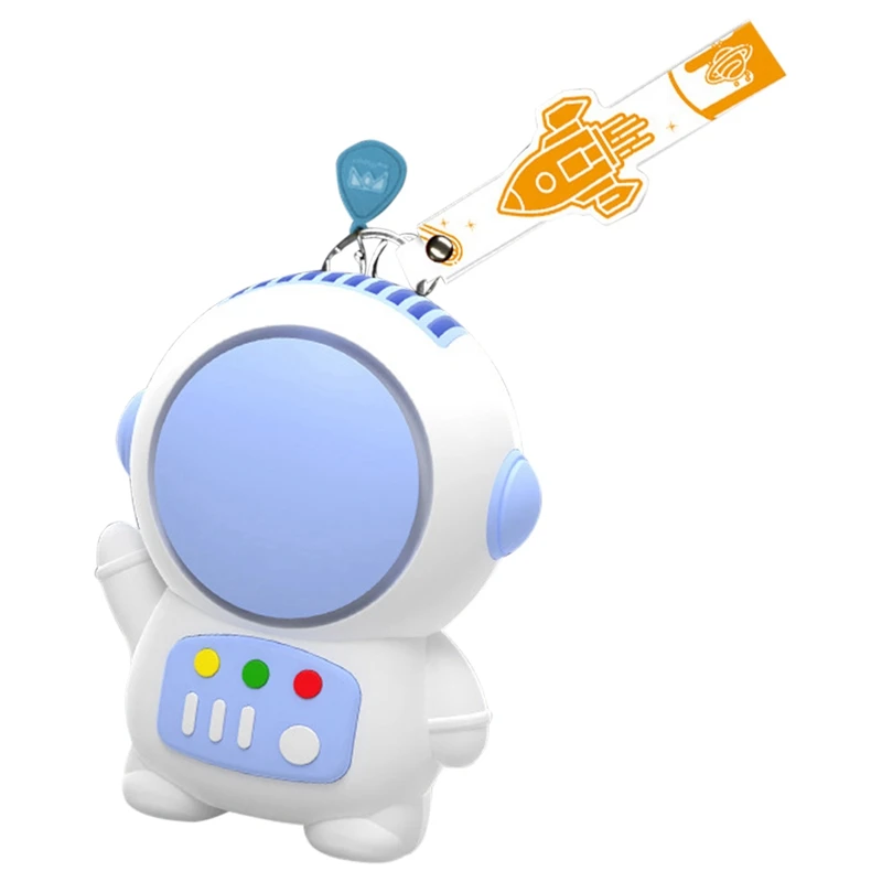 

Cartoon Astronaut Handheld Mini Fan Portable Leafless Silent USB Charging Fan For Home Office School