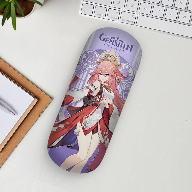 

Genshin Impact Glasses Case Character Sangonomiya Kokomi Shen He Yun Jin Yae Miko HD Eyewear Case Cover Portable Protector