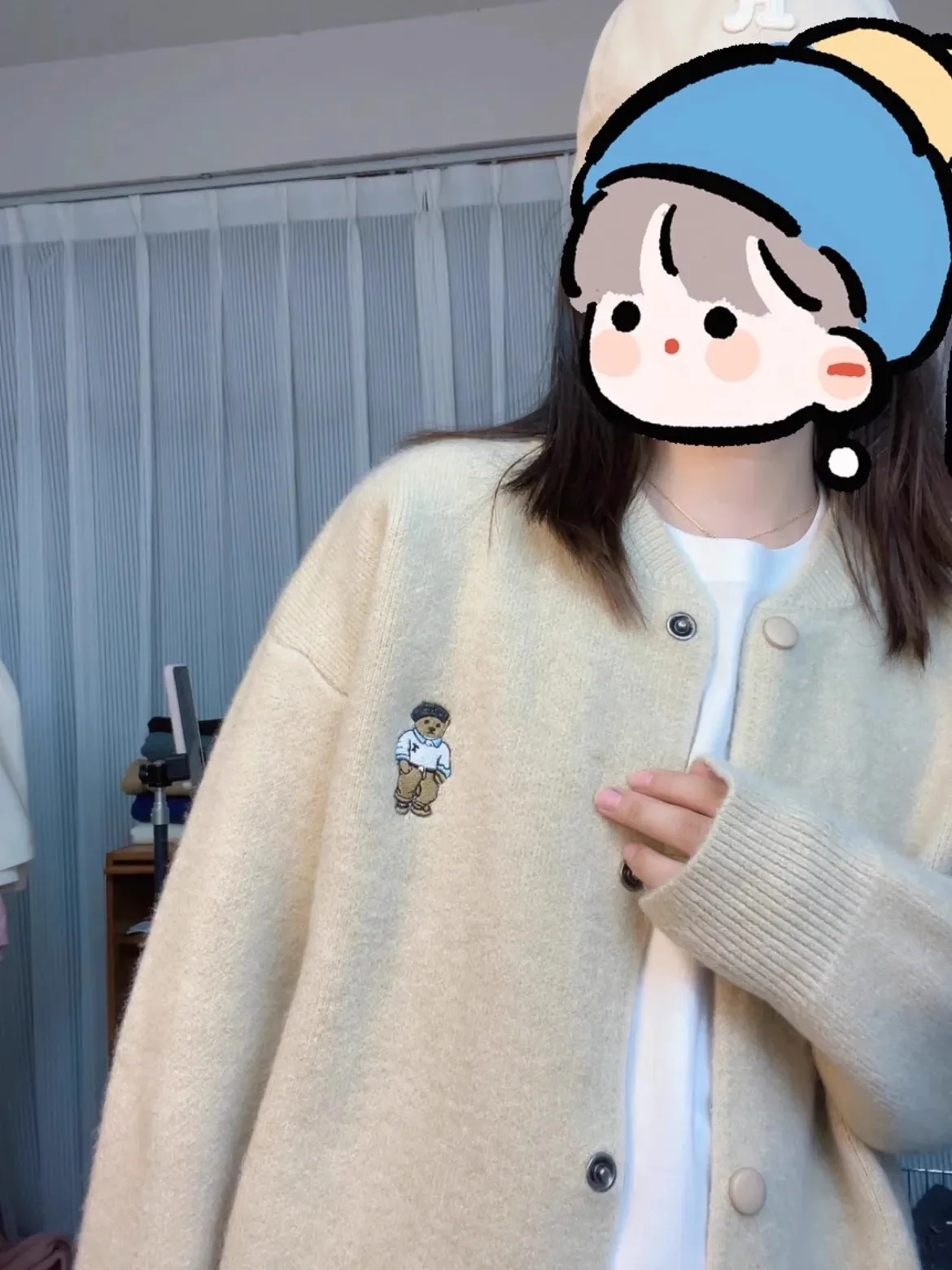 Мягкий клейкий свитер с вышивкой медведя верхняя одежда для женщин новинка 2024