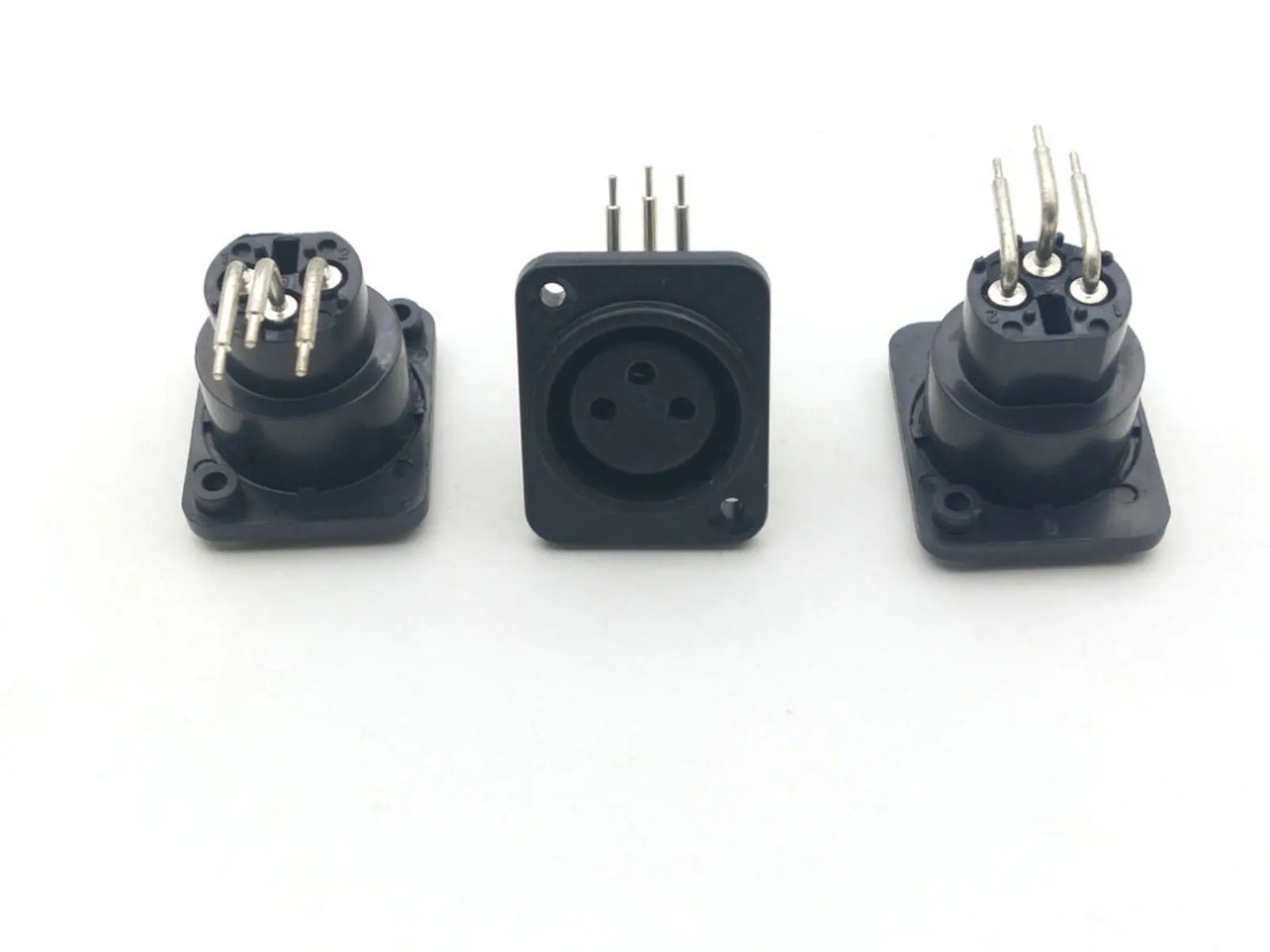 

20PCS XLR 3pin Panel Mount Female Chassis Socket Connector adapter