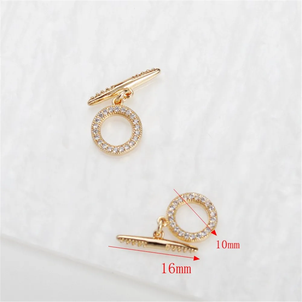 Ожерелье и браслет с круглой пряжкой из циркония пряжка OT подвесным соединением