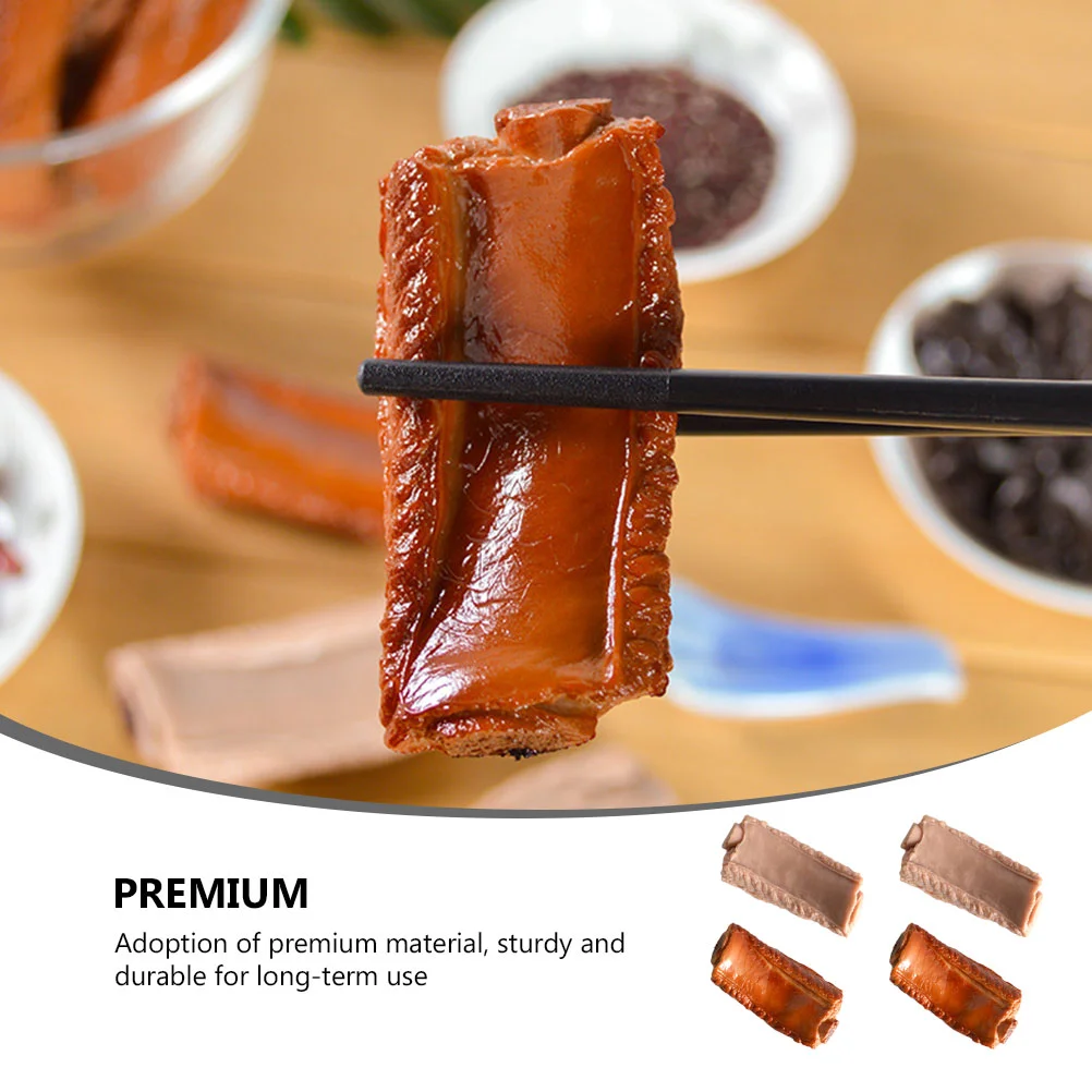 4 шт. украшения имитация ребра модель игрушки искусственная еда реквизит ПВХ