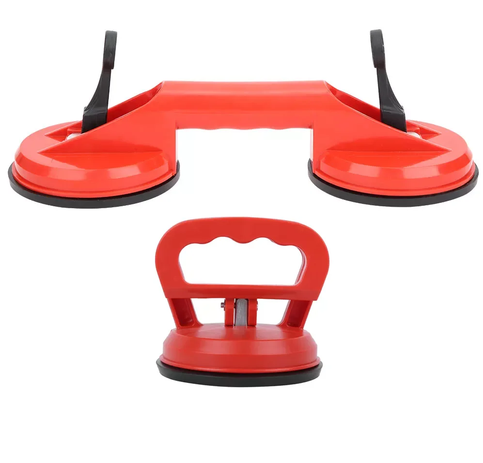 

2022NEW Single/Double Head Suction Cup Red Plastic Glass Dent Puller Tile Floor Extractor Door Plate Panel Carrying Tool Car Rep