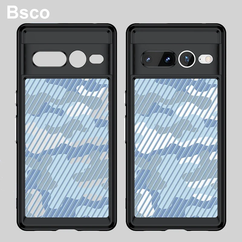 

Прозрачный жесткий акриловый чехол для телефона с камуфляжным рисунком для Google Pixel 7 Pro 5G, Противоударная задняя крышка