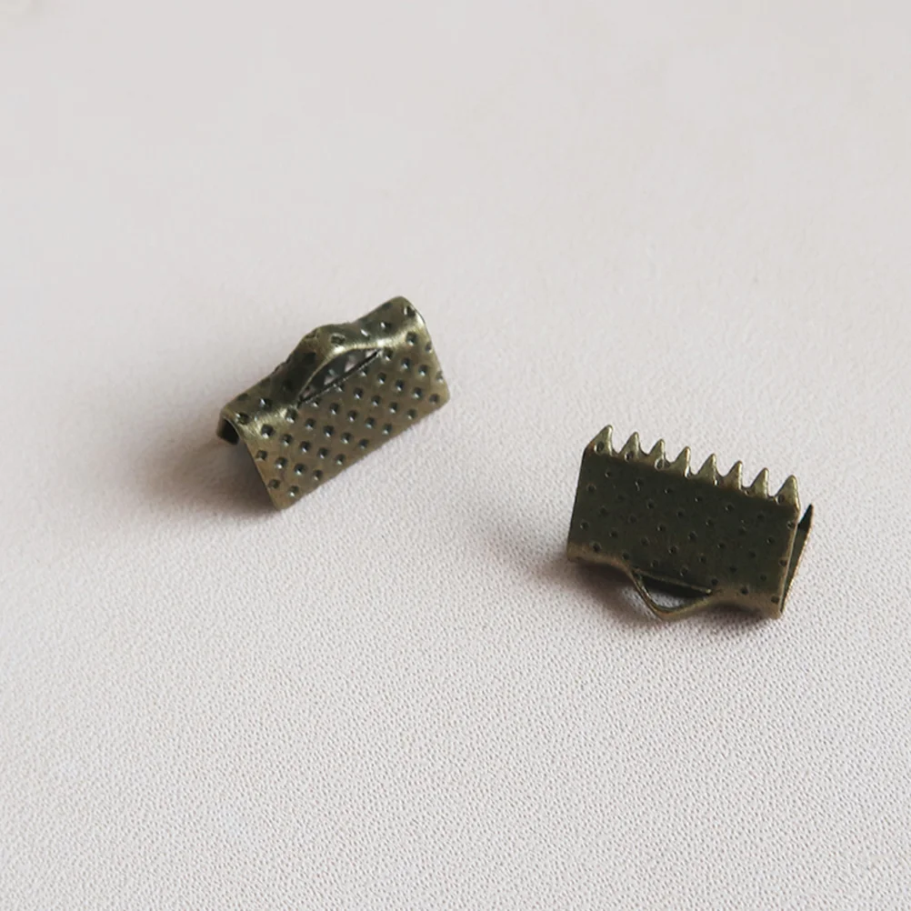 100 шт. концы для закладок колпачки лент пряжки Mazi с покрытием застежки-застежки