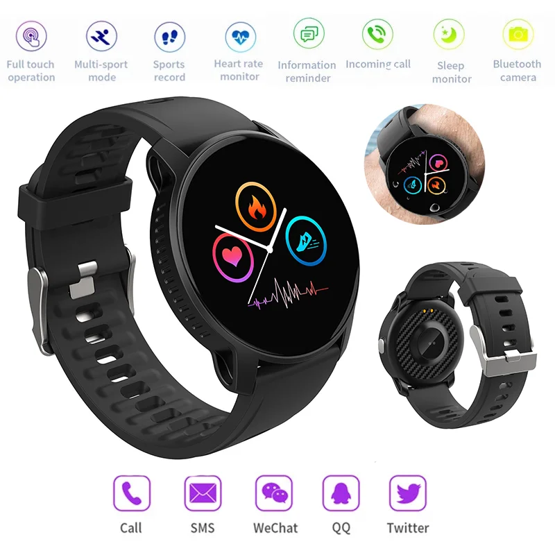 

Digital Watch Men's Fashion Casual Waterproof Smart Wristwatches Ladies with Heart Rate Blood Pressure Monitor Time Date Display
