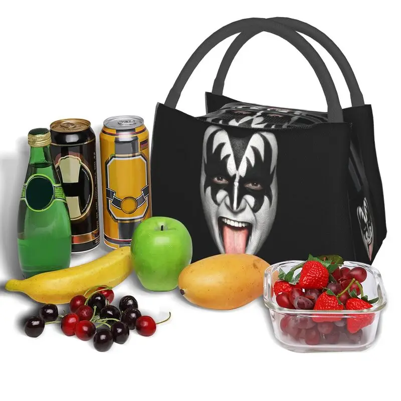 Изолированная сумка-тоут для ланча Gene simмонс Поцелуй демона женщин многоразовый