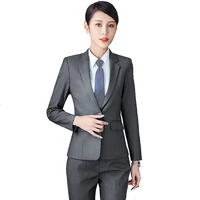 pant suits for women business casual professional gray pants suit spring autumn formal dress trousers suits ladies