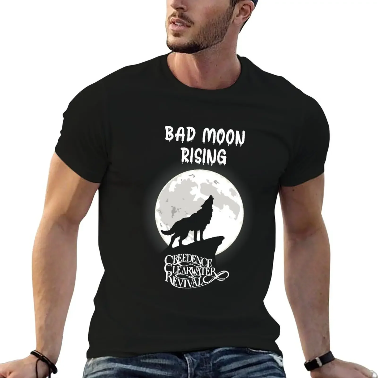 Bad Moon Rising-футболка Creedance Clearwater Revival футболки для мальчиков тренировочные рубашки с